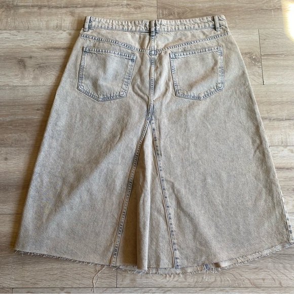 Zara overdyed denim midi skirt XXL - Picture 5 of 16